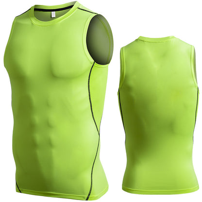 Men's Tight Bottoming Sleeveless Workout Clothes