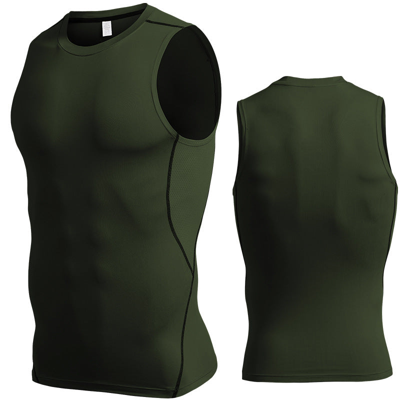 Men's Tight Bottoming Sleeveless Workout Clothes
