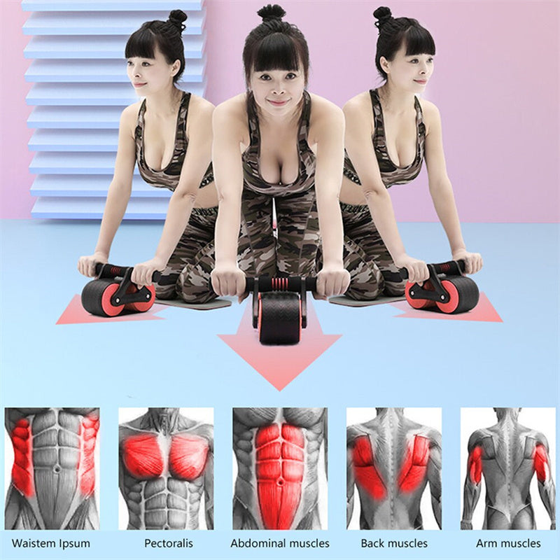 Wheel Roller Waist Trainer Gym Sports Home Exercise Devices