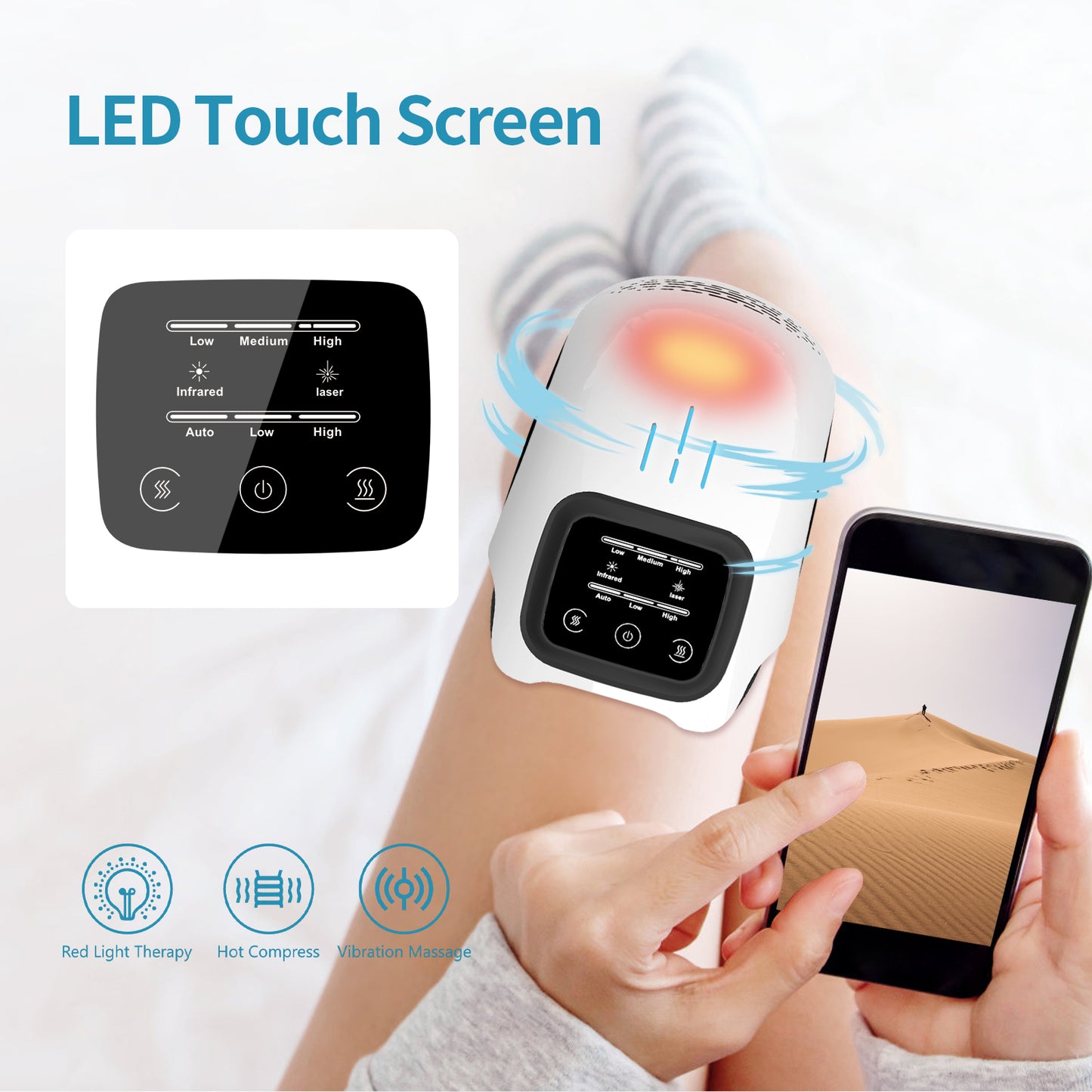 Home Use Electric Knee Massager Rechargeable Pain Relief