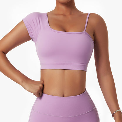 Off-shoulder Sports Bra Gym Training Tights