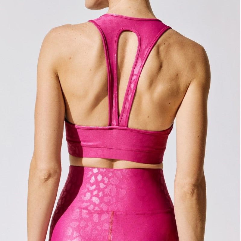 Leopard Print Running Sports Yoga Suit Women