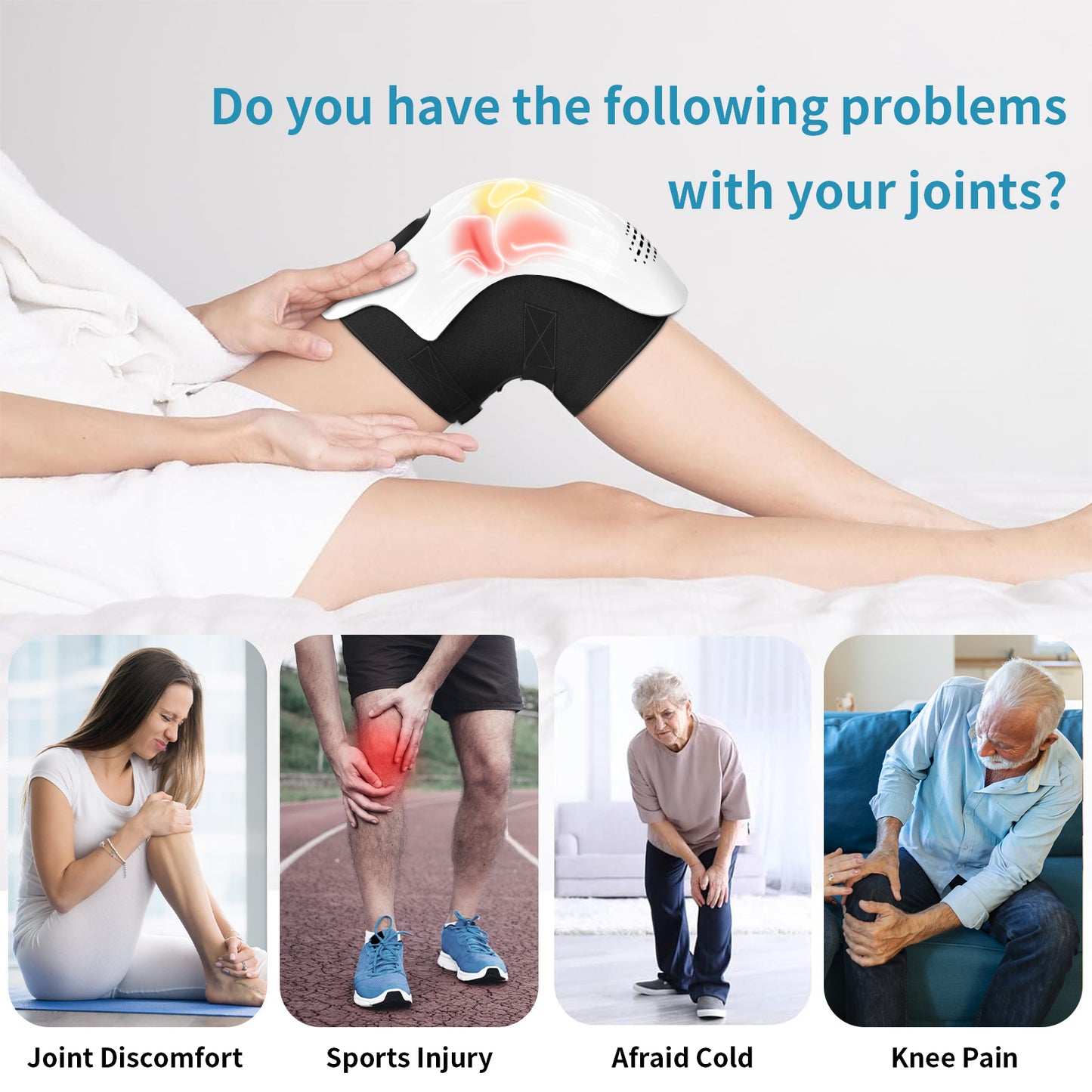 Home Use Electric Knee Massager Rechargeable Pain Relief