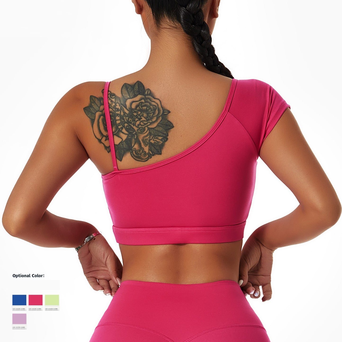 Off-shoulder Sports Bra Gym Training Tights